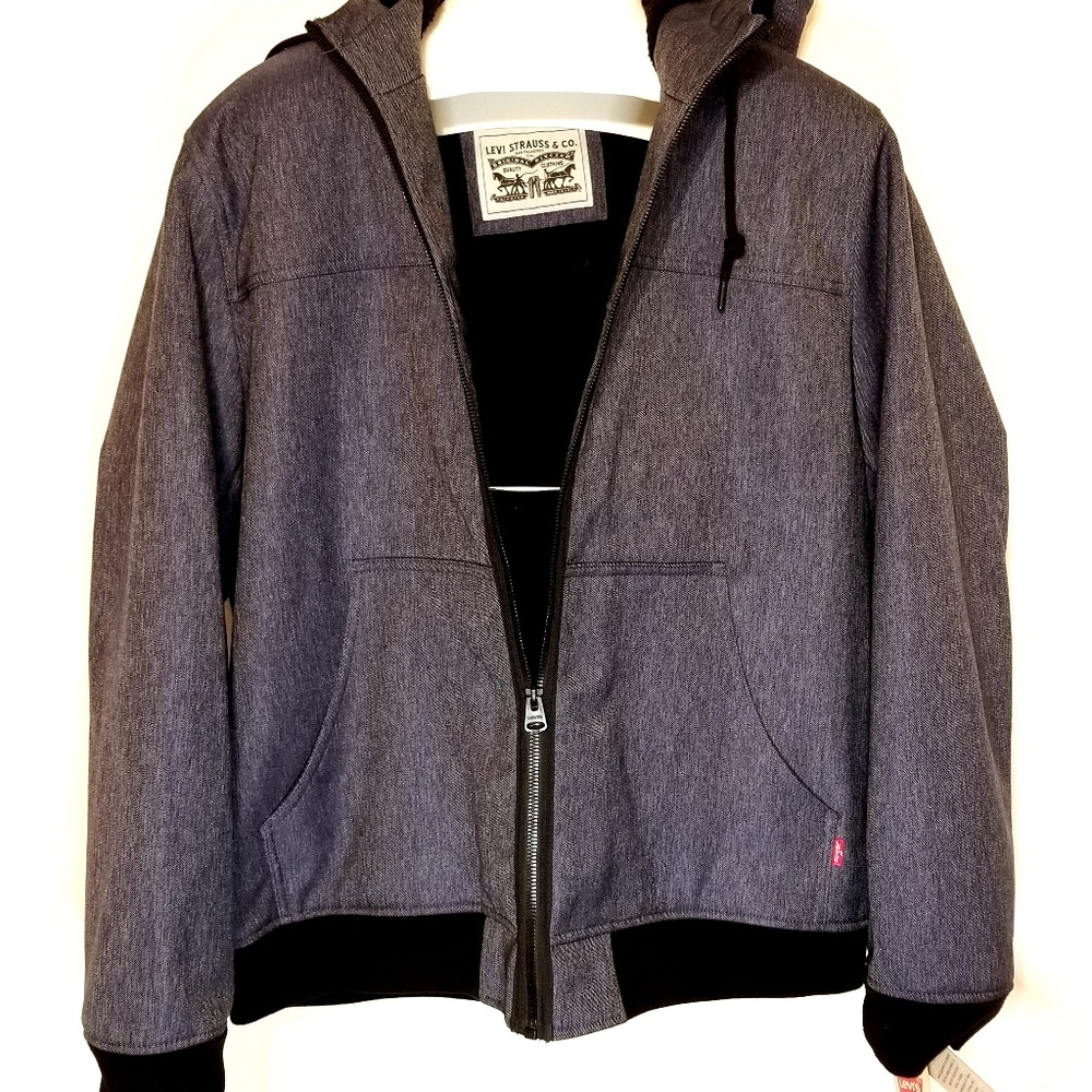 Levis denim Sherpa lined hooded jacket (NWT)
